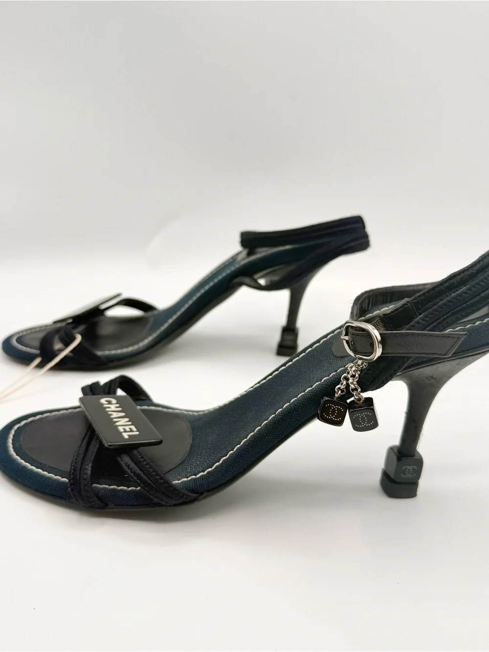 Chanel RARE Dice Ankle Strap heels size 39.5